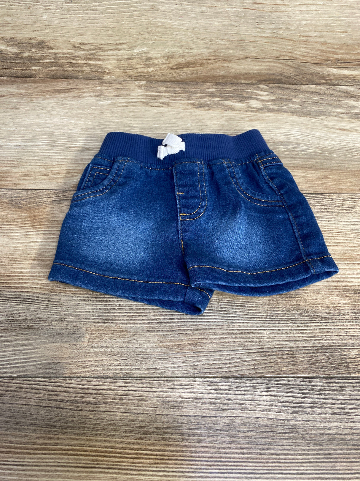 Cat & Jack Pull On Soft Denim Shorts Blue sz 0-3m