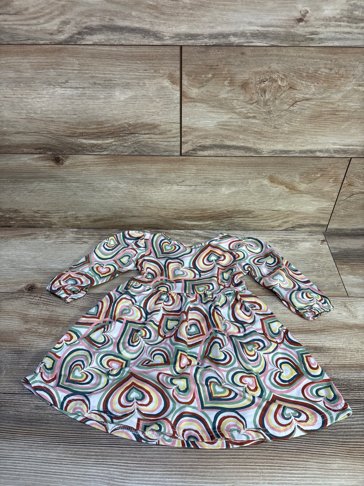 Picapino Heart Print Dress White sz 12m