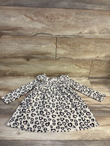Jumping Beans Velour Ribbed Leopard Dress Ivory sz 3T