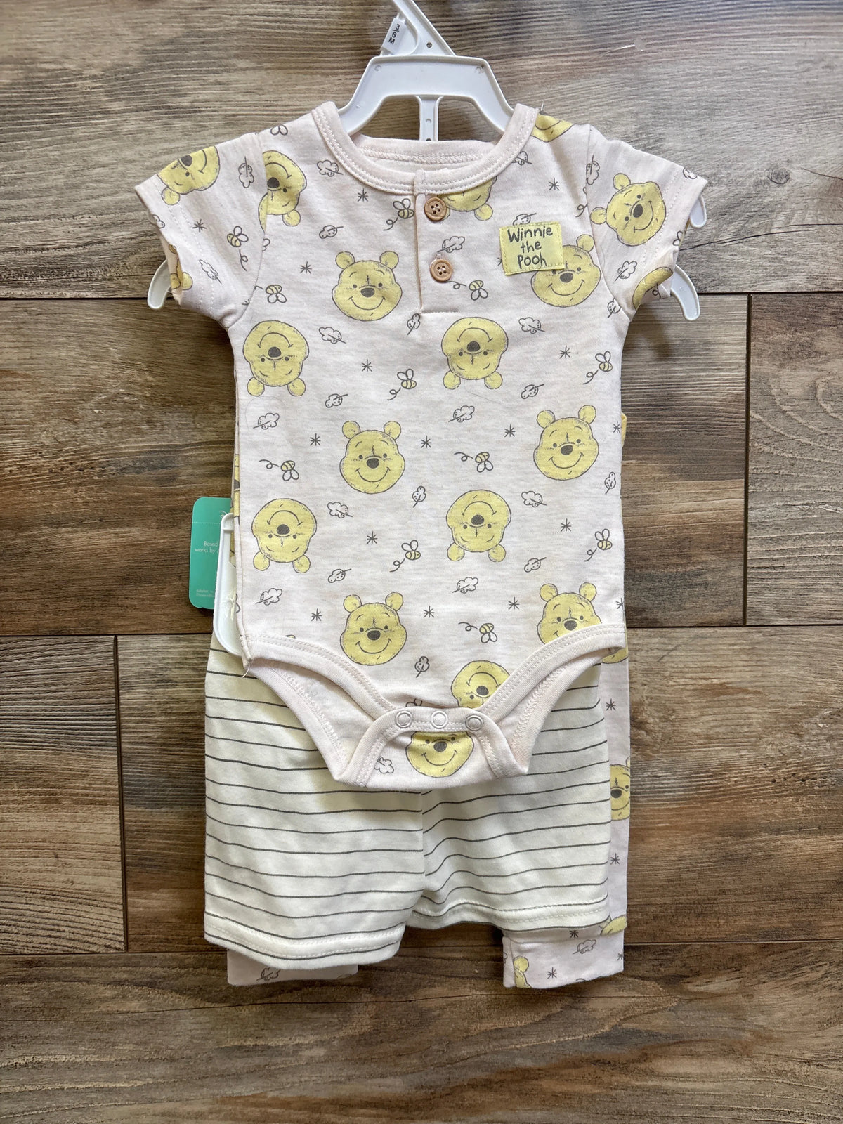 NEW Disney Baby 4pc Winnie The Pooh Layette Set Ivory sz 3/6m
