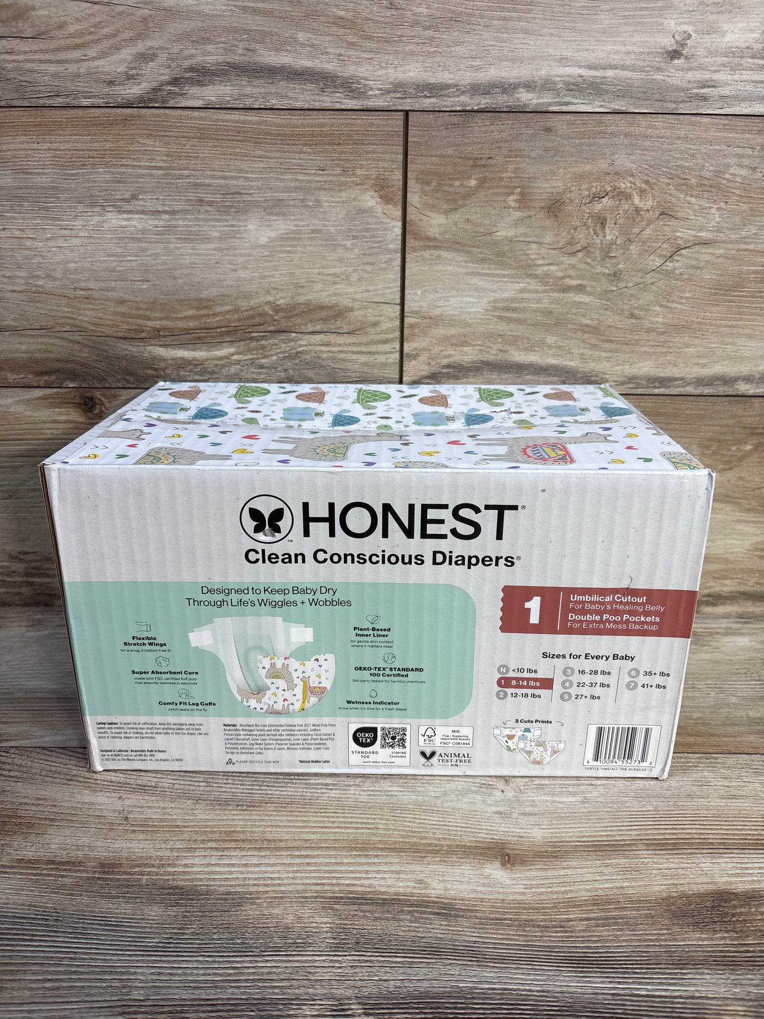 NEW Honest Clean Conscious Diapers Size 1, 78ct.