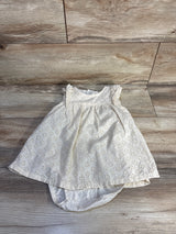 Carter's Eyelet Bodysuit Dress Ivory sz 24m