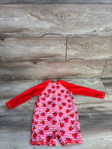 Tupomas 1pc Strawberry Print Long Sleeve Rashguard Swimsuit Red sz 3T
