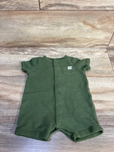 Carter's Waffle Knit Button Front Shortie Romper Green sz 3m
