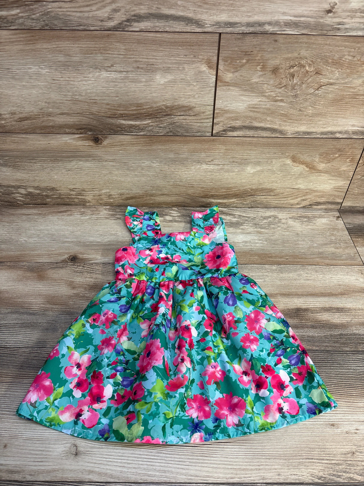 Counting Daisies Floral Dress Green sz 2T - Me n Mommy To Be