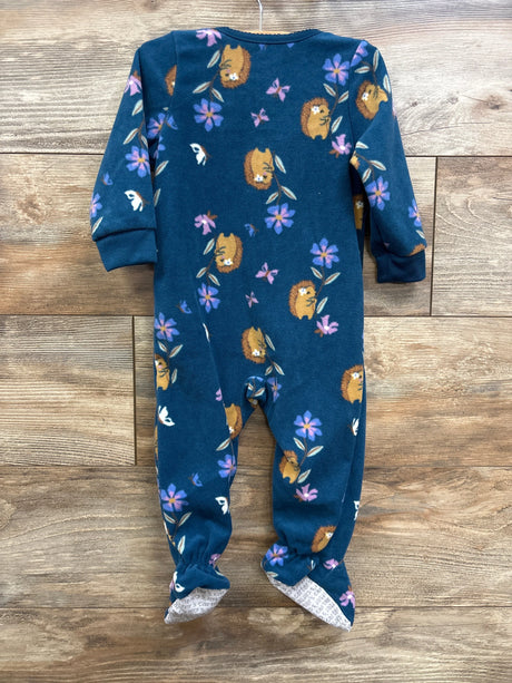 Carter's Floral Blanket Sleeper Blue sz 12m - Me n Mommy To Be