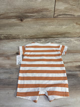 NEW Cat & Jack Striped Shortie Romper Orange sz 3-6m