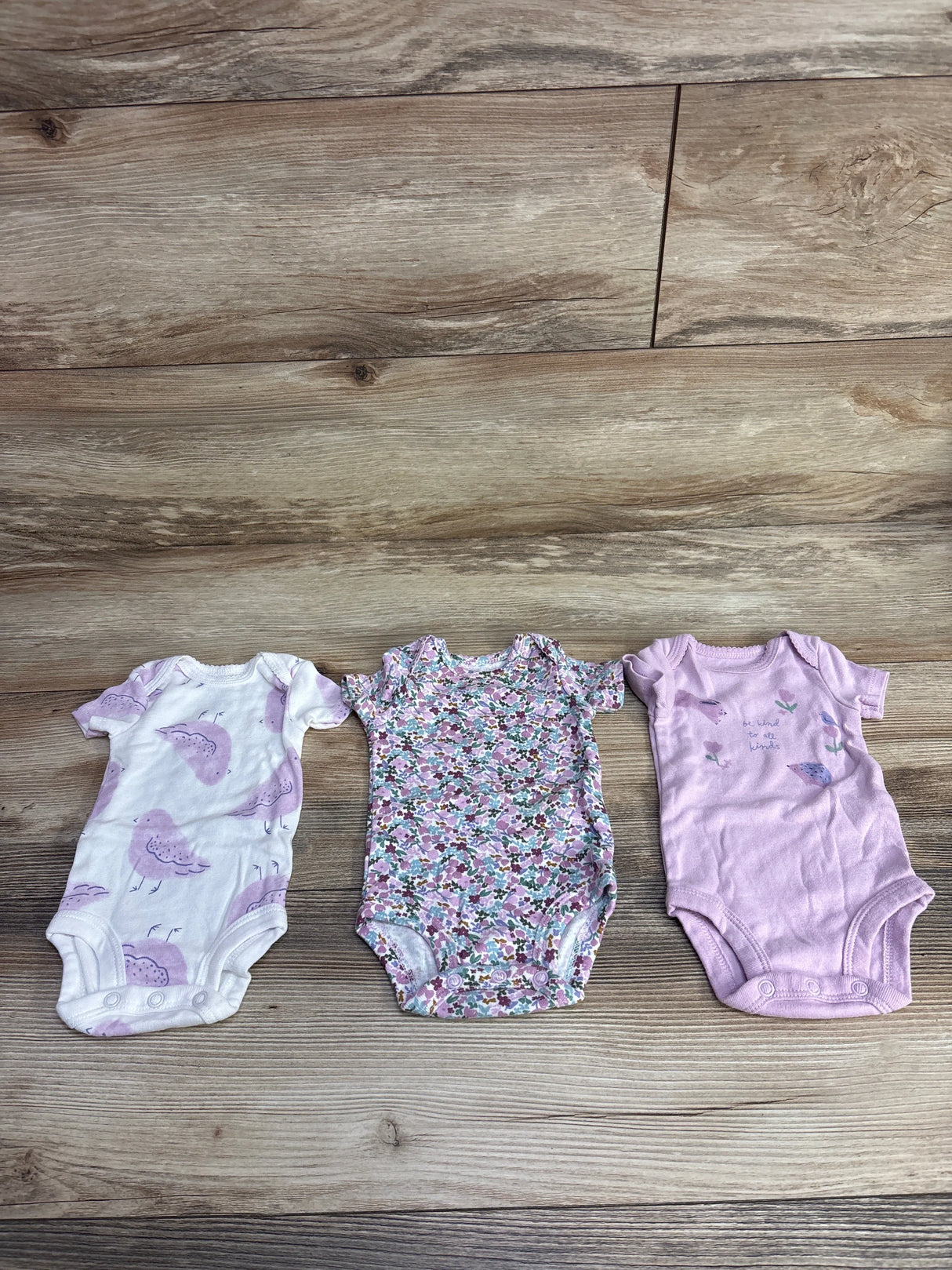 Just One You 3pk Be Kind To All Kinds Bodysuit Set Pink sz Newborn