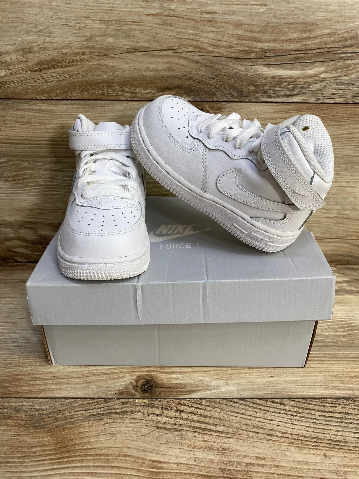 Nike Air Force 1 Mid TD 'White' Sneakers sz 7c