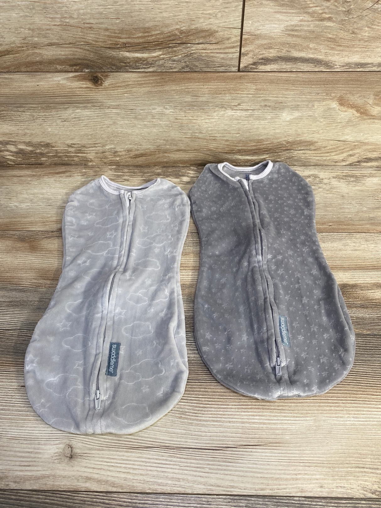 SwaddleMe 2pk Velboa Swaddle Pods Gray sz 0-2m