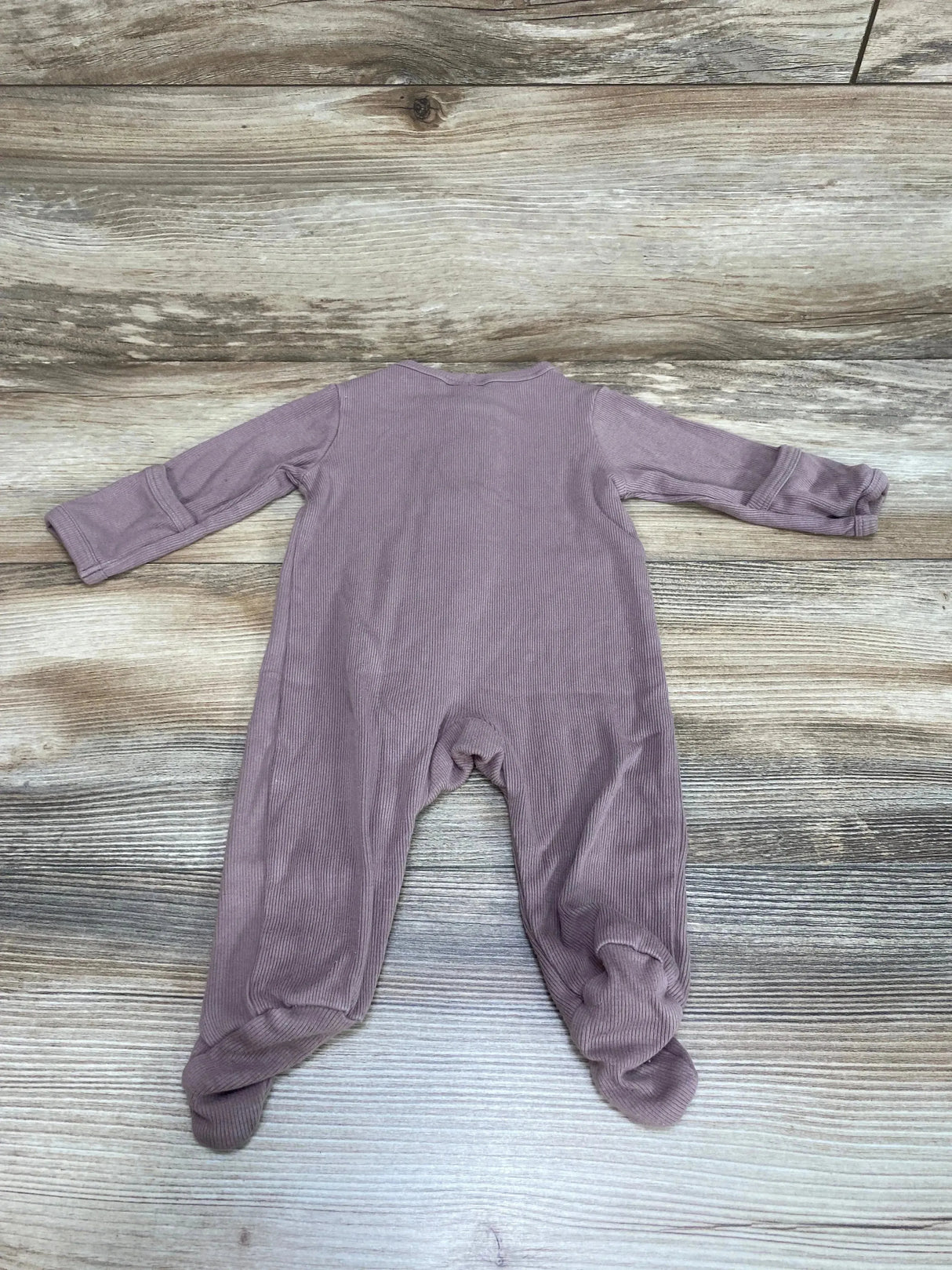 Mebie Baby Ribbed Organic Sleeper Purple sz 0-3m