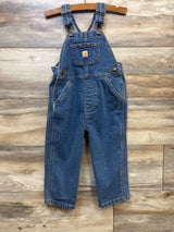 Carhartt Washed Denim Bib Overalls Blue sz 2T
