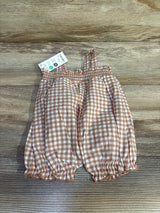 NEW Just One You Gingham Romper Brown sz 3m - Me n Mommy To Be