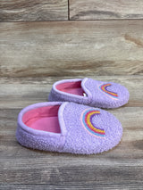 Wonder Nation Sherpa Rainbow Slippers Purple sz 11-12c