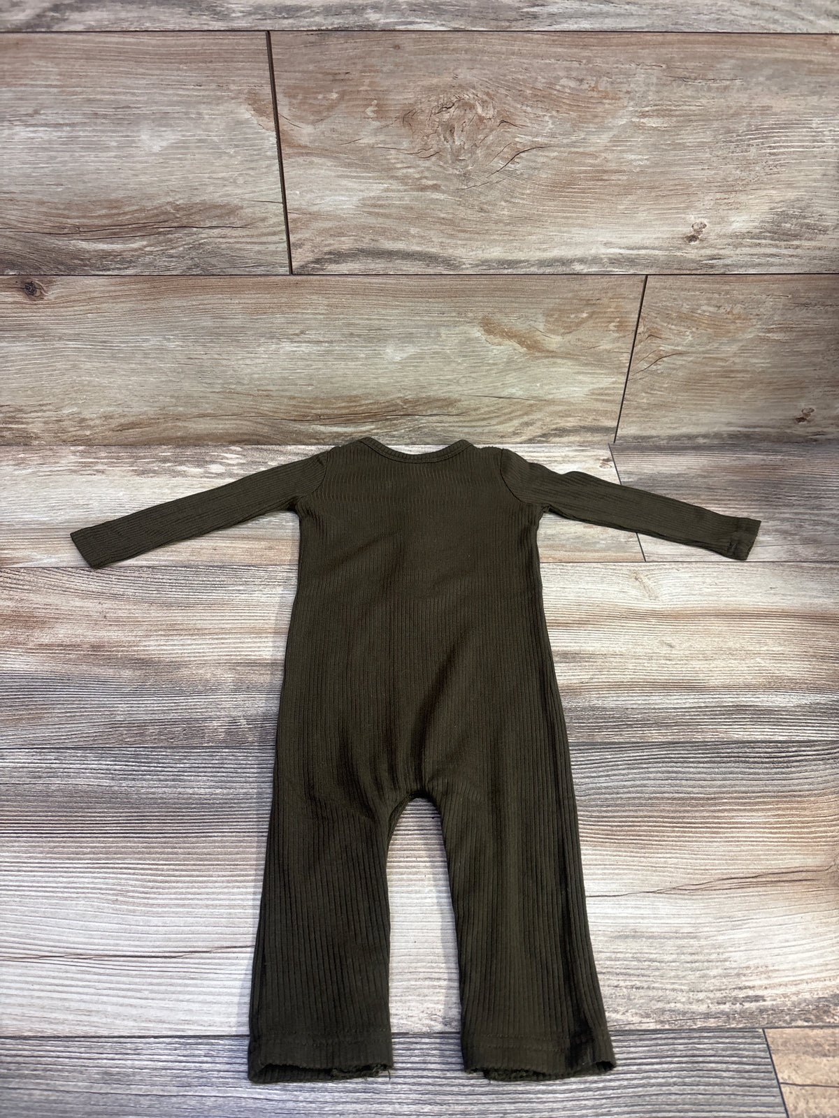 Kate Quinn Ribbed Henley Modal Coverall Green sz 6-12m
