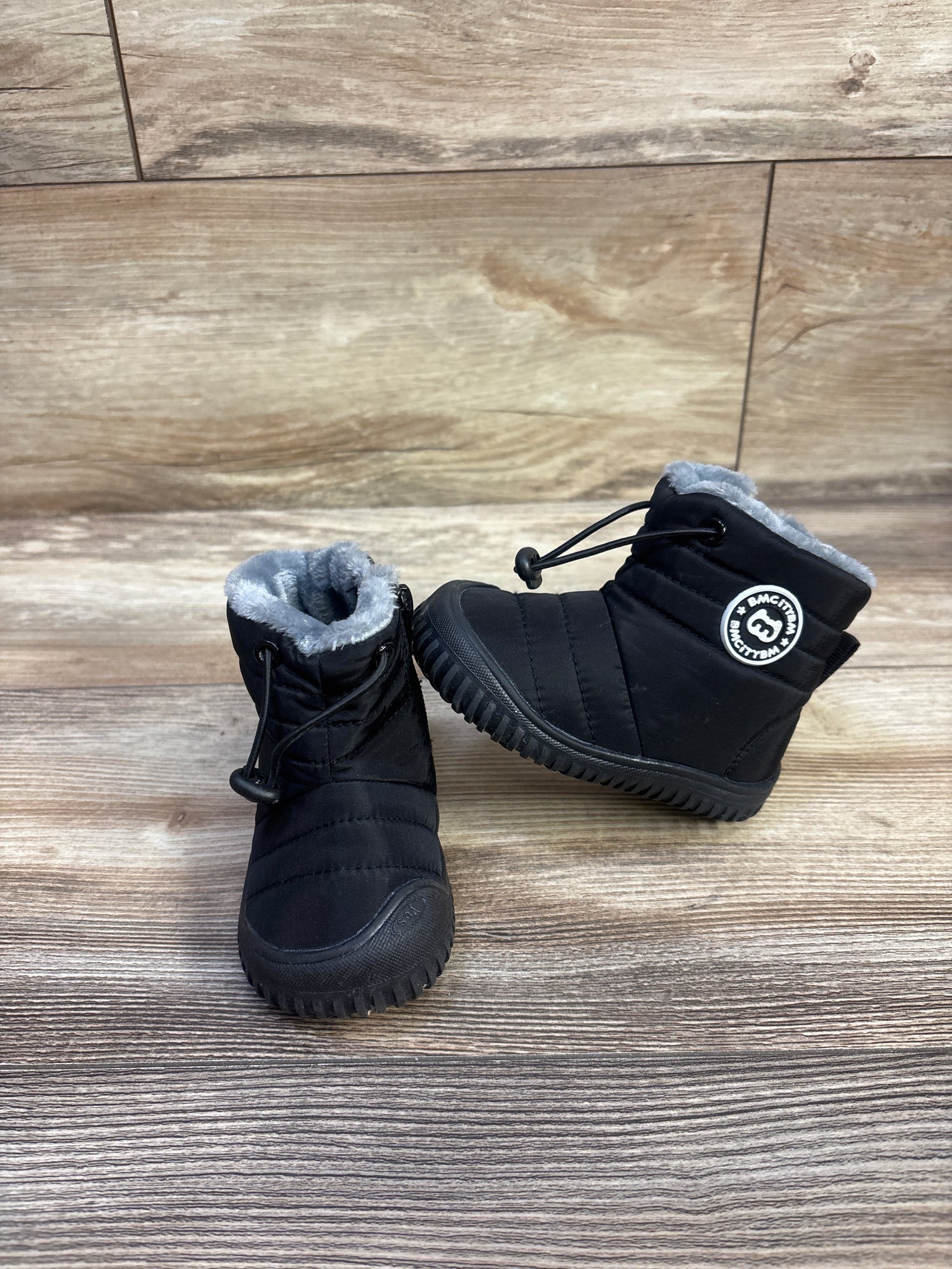 BMCITYBM Fur Lined Snow Boots Black sz 4/5c