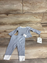 NEW Cloud Island 2pc Waffle Print Shirt & Pants Set Grey sz Newborn