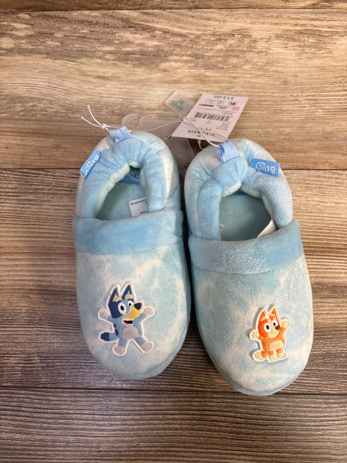 NEW Ground Up Bluey Slippers Blue sz 11-12c