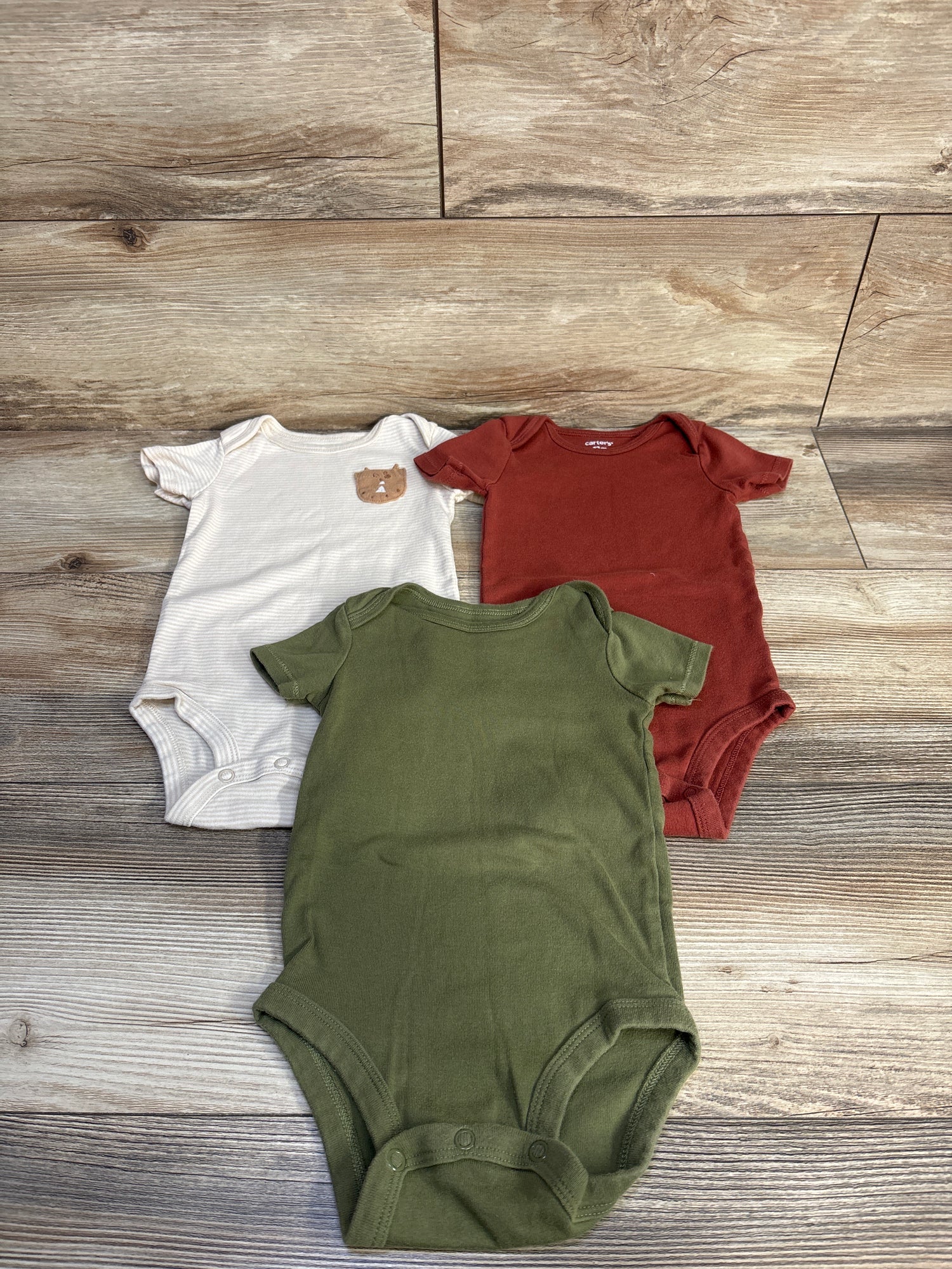 Carter's 3pk Bodysuits Yellow sz 12m
