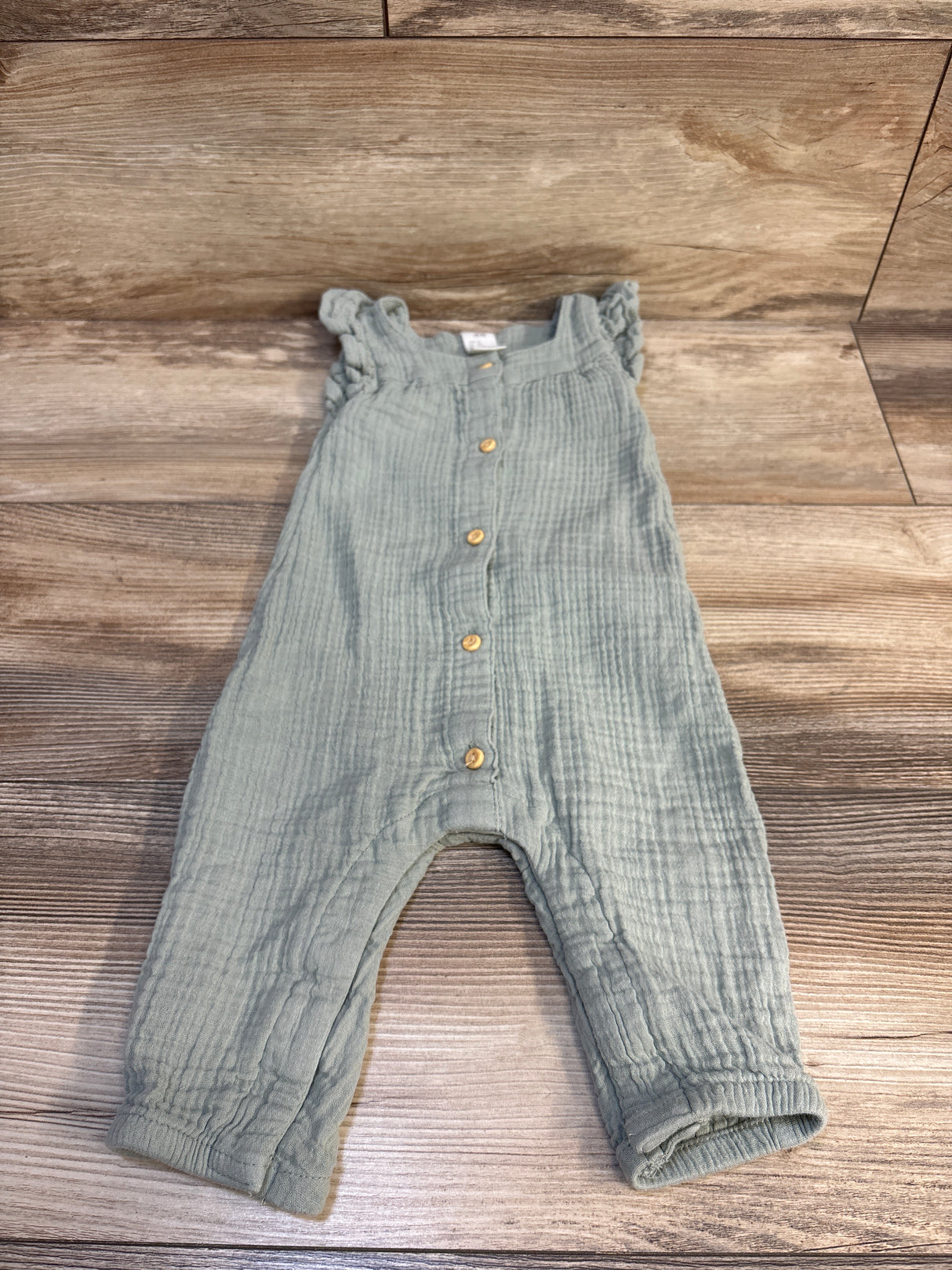 H&M Gauze Cotton Romper Green sz 9m