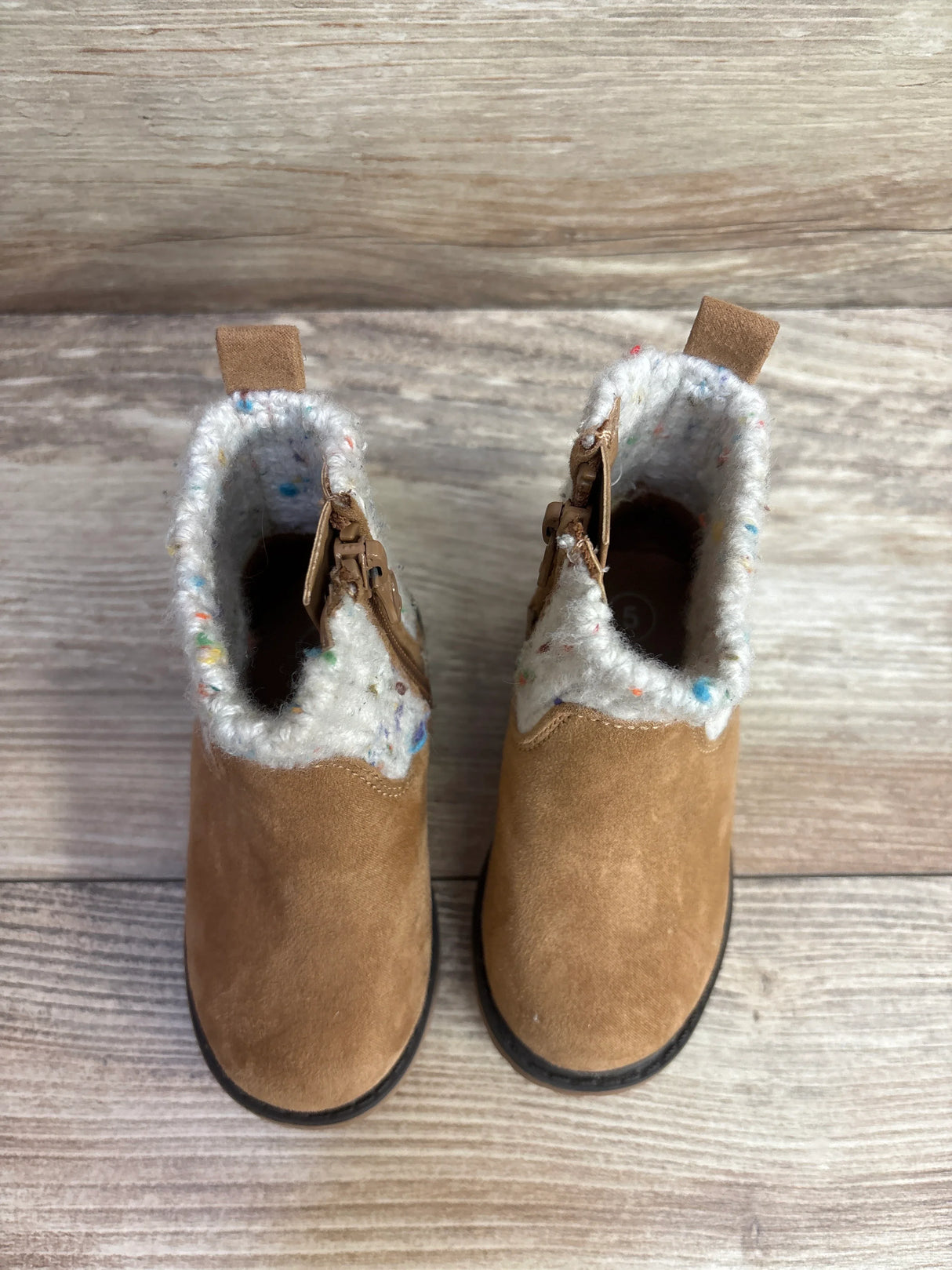 Cat & Jack Emmaline Knit Boots Cognac sz 5c