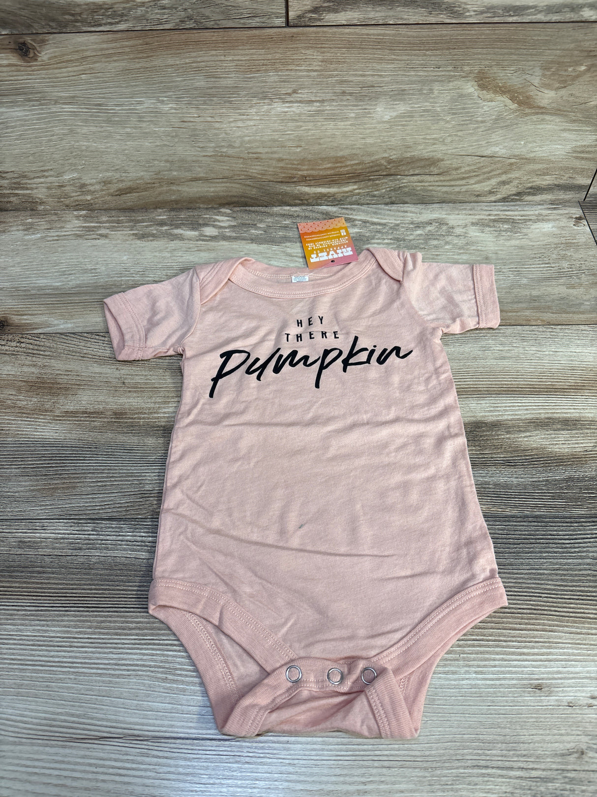 NEW Rivet Apparel 'Hey There Pumpkin' Bodysuit Peach sz 12-18m