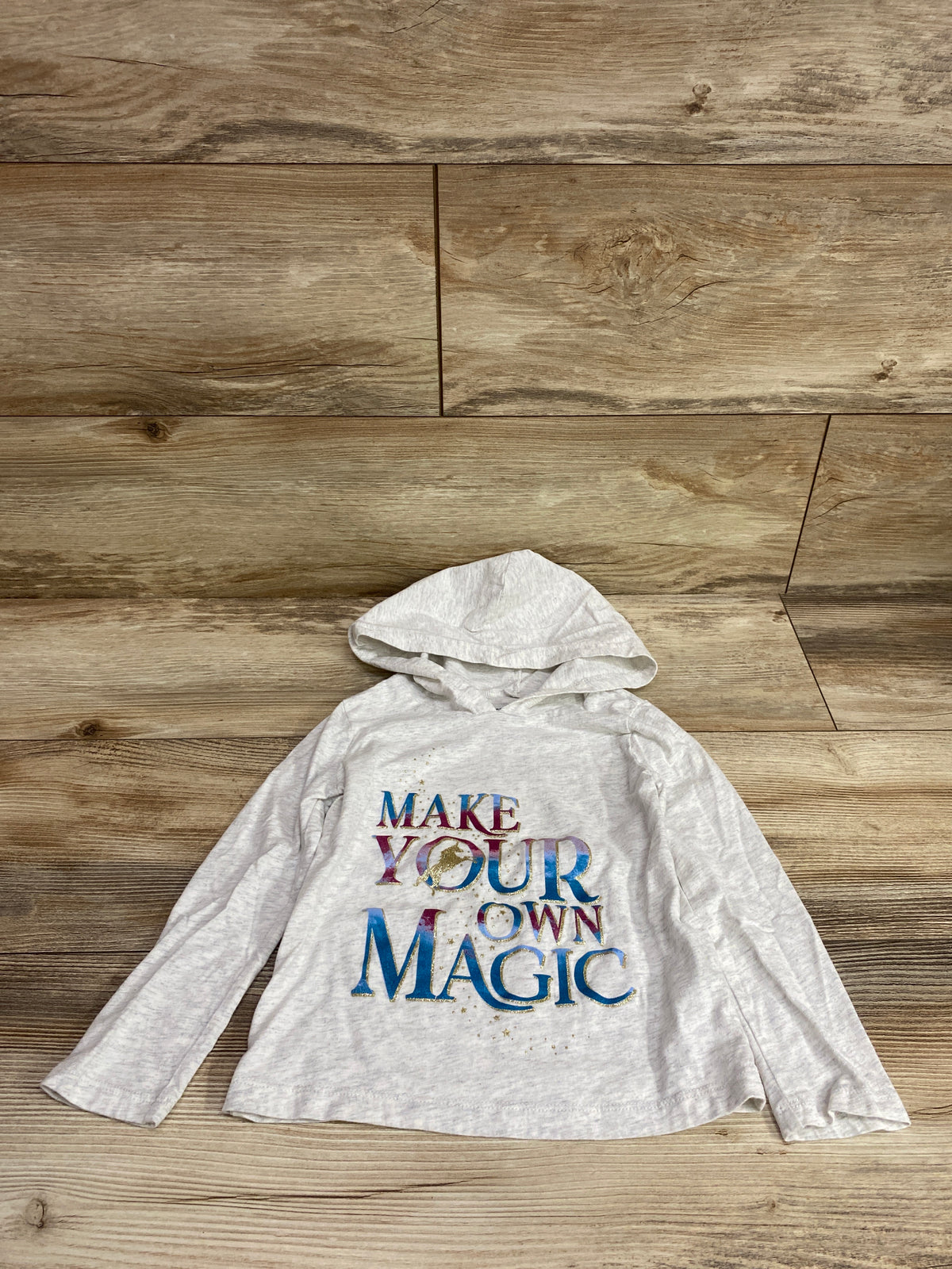 Carter's Make Your Own Magic Hooded Shirt Grey sz 4T
