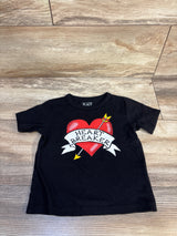 Children's Place Heart Breaker Shirt Black sz 18-24m