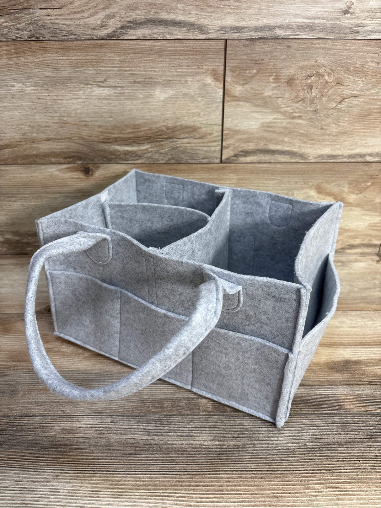 Parker Baby Co. Diaper Caddy, Grey Felt