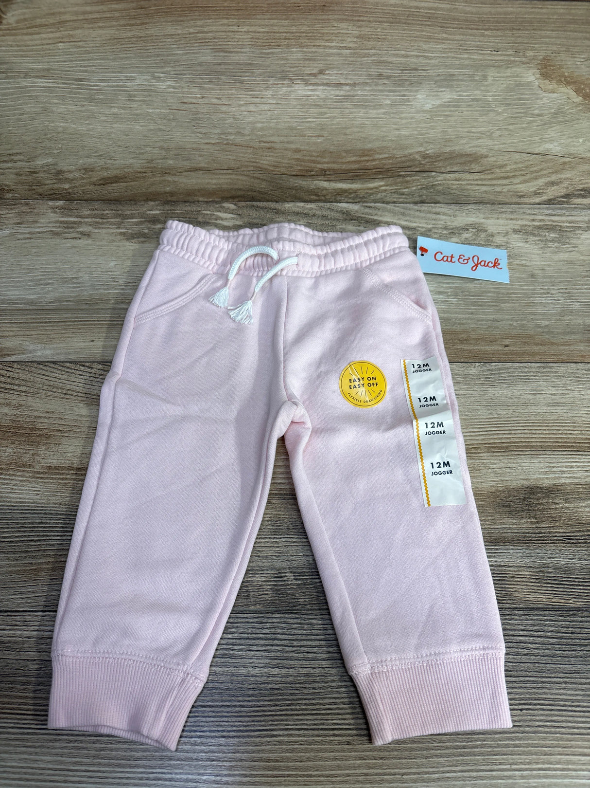 NEW Cat & Jack Drawstring Joggers Pink sz 12m