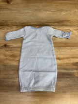 Swing On A Star Striped Light Blue Sleeper Gown sz Preemie
