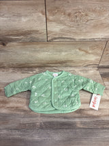 NEW Cat & Jack Floral Chambray Quilted Jacket Green sz 0-3m