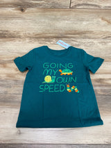 NEW Cat & Jack Going My Own Speed Shirt Green sz 5T