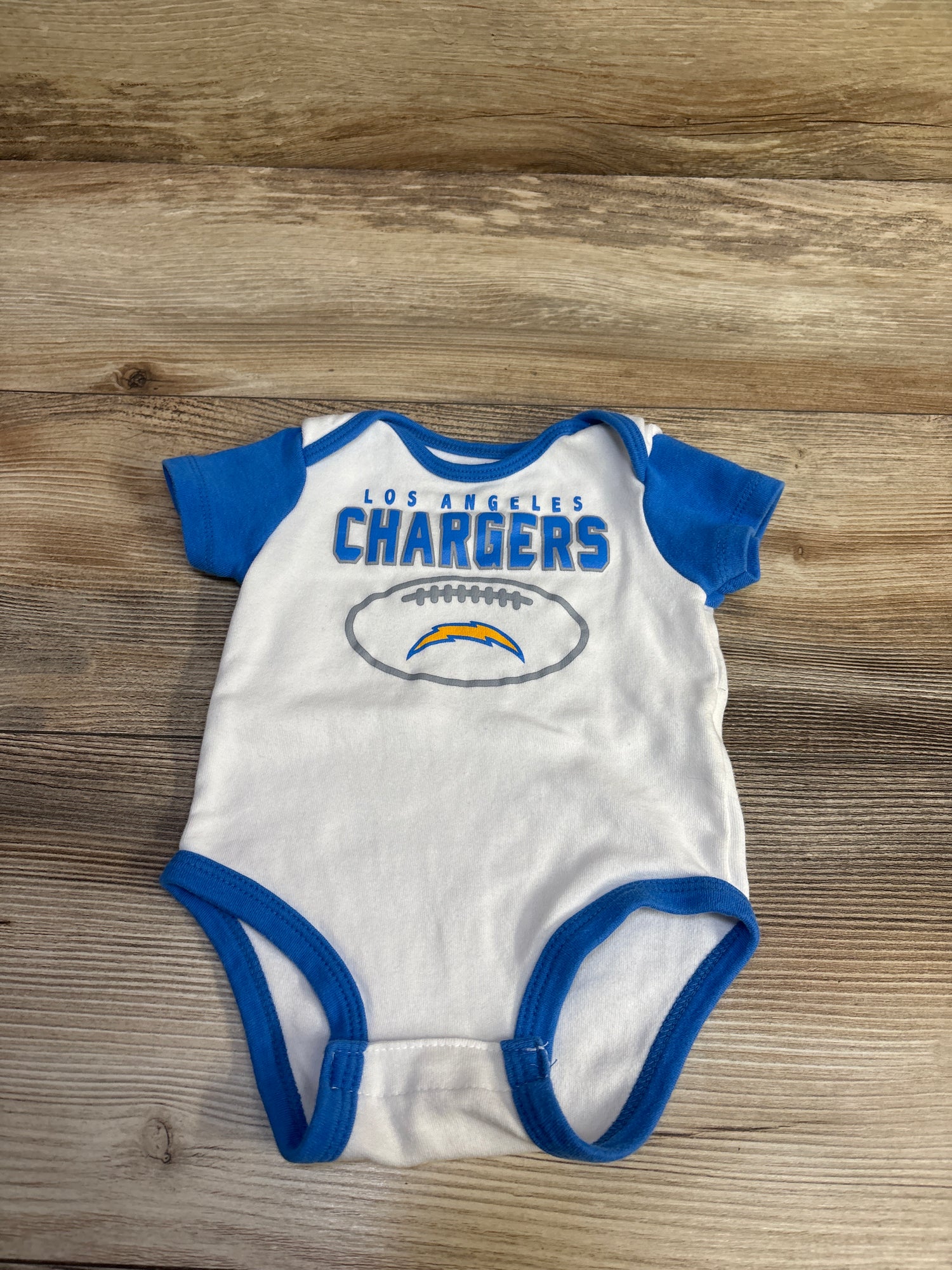 NFL Team Apparel LA Chargers Bodysuit White sz 3/6m