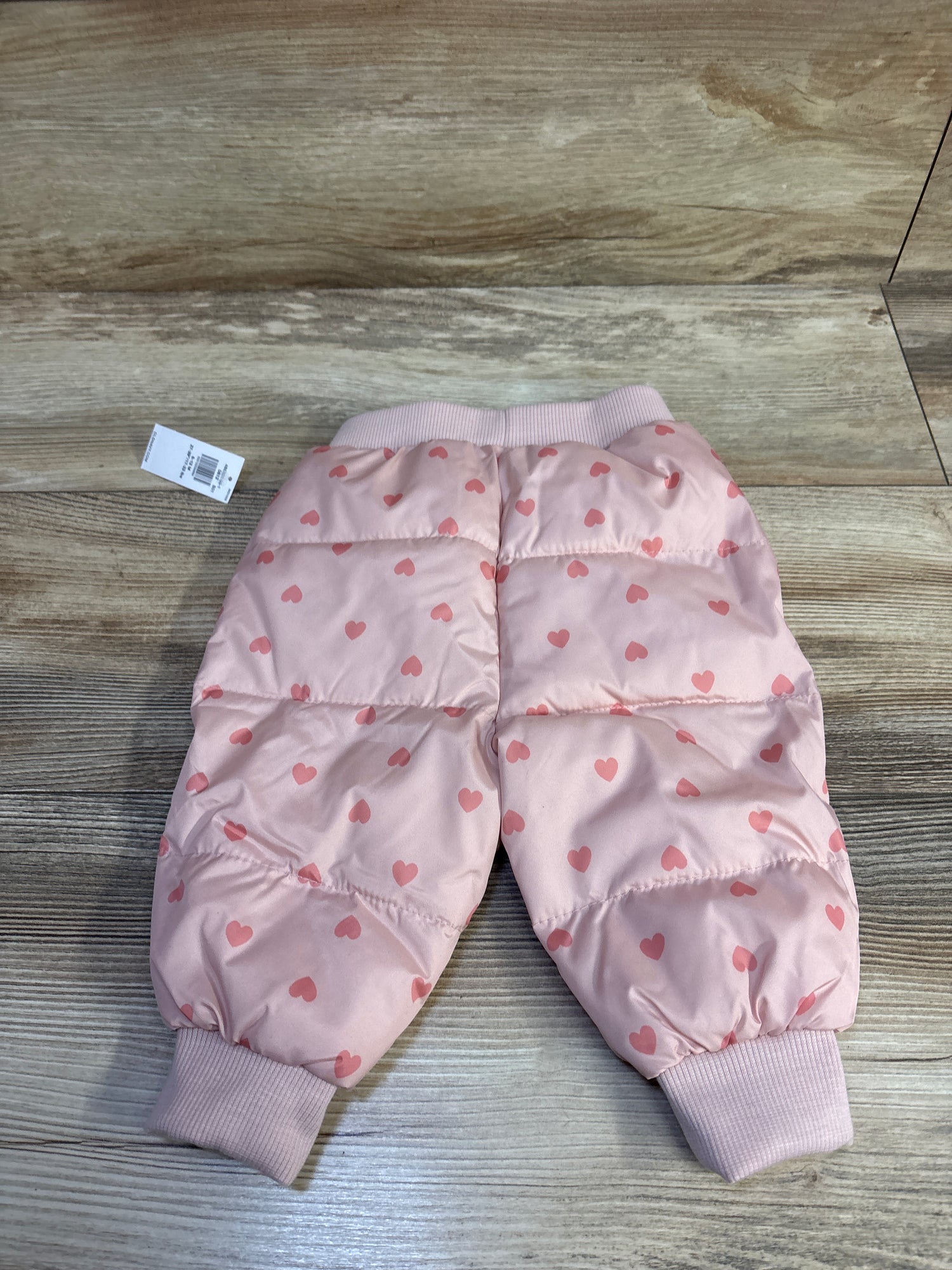 NEW Old Navy Unisex Water-Resistant Quilted Tapered Pants Pink sz 6-12m