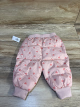NEW Old Navy Unisex Water-Resistant Quilted Tapered Pants Pink sz 6-12m