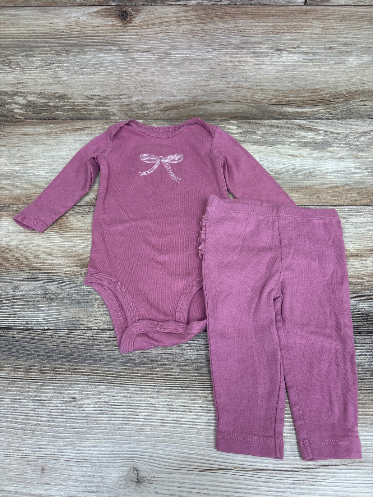 Just One You 2pc Bodysuit & Bottoms Set Pink sz 6m