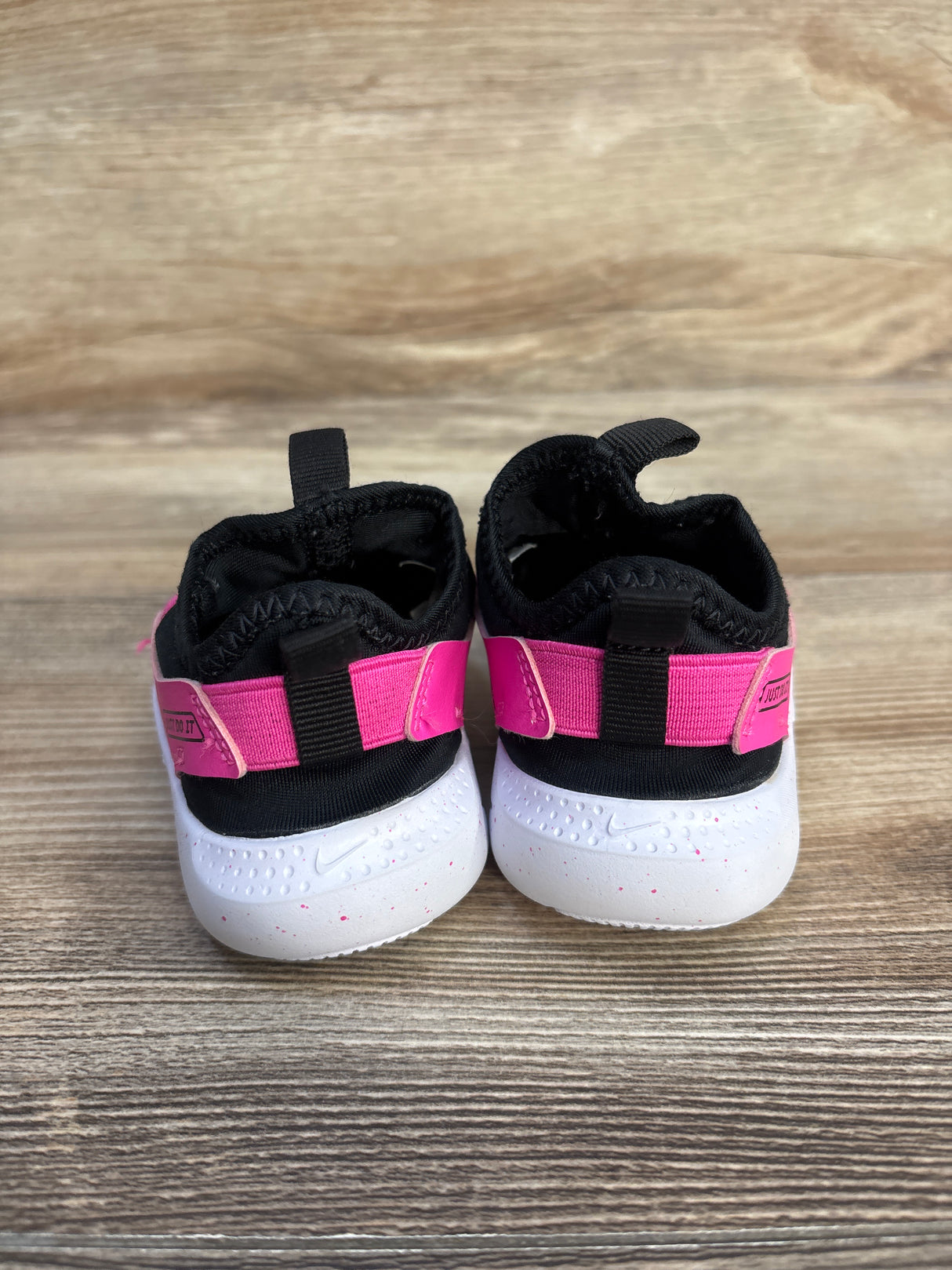 Nike Flex Runner 4 TD 'Black Laser Fuchsia' Sneakers sz 5c