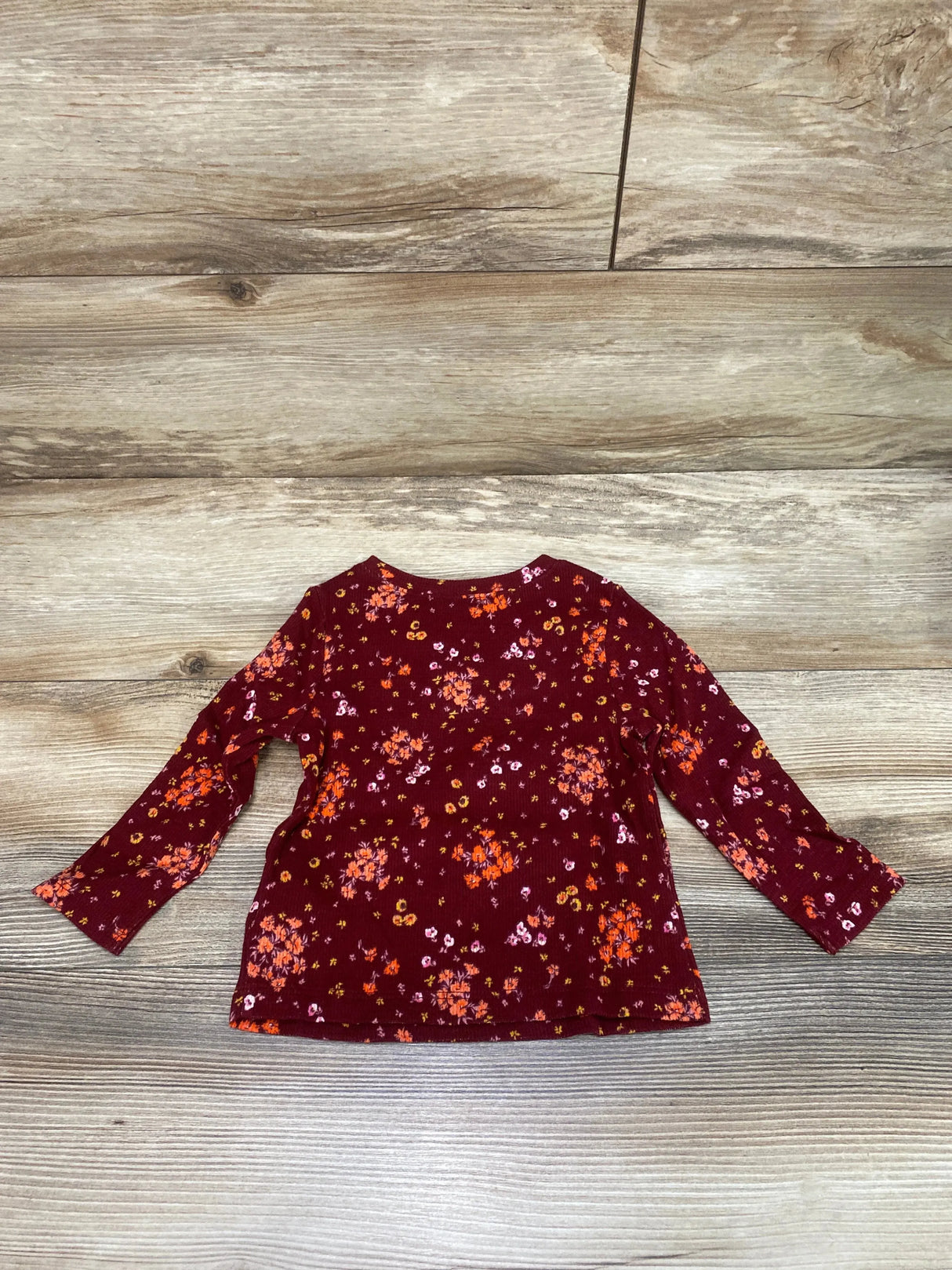 NEW Old Navy Burgundy Floral Shirt sz 12-18m