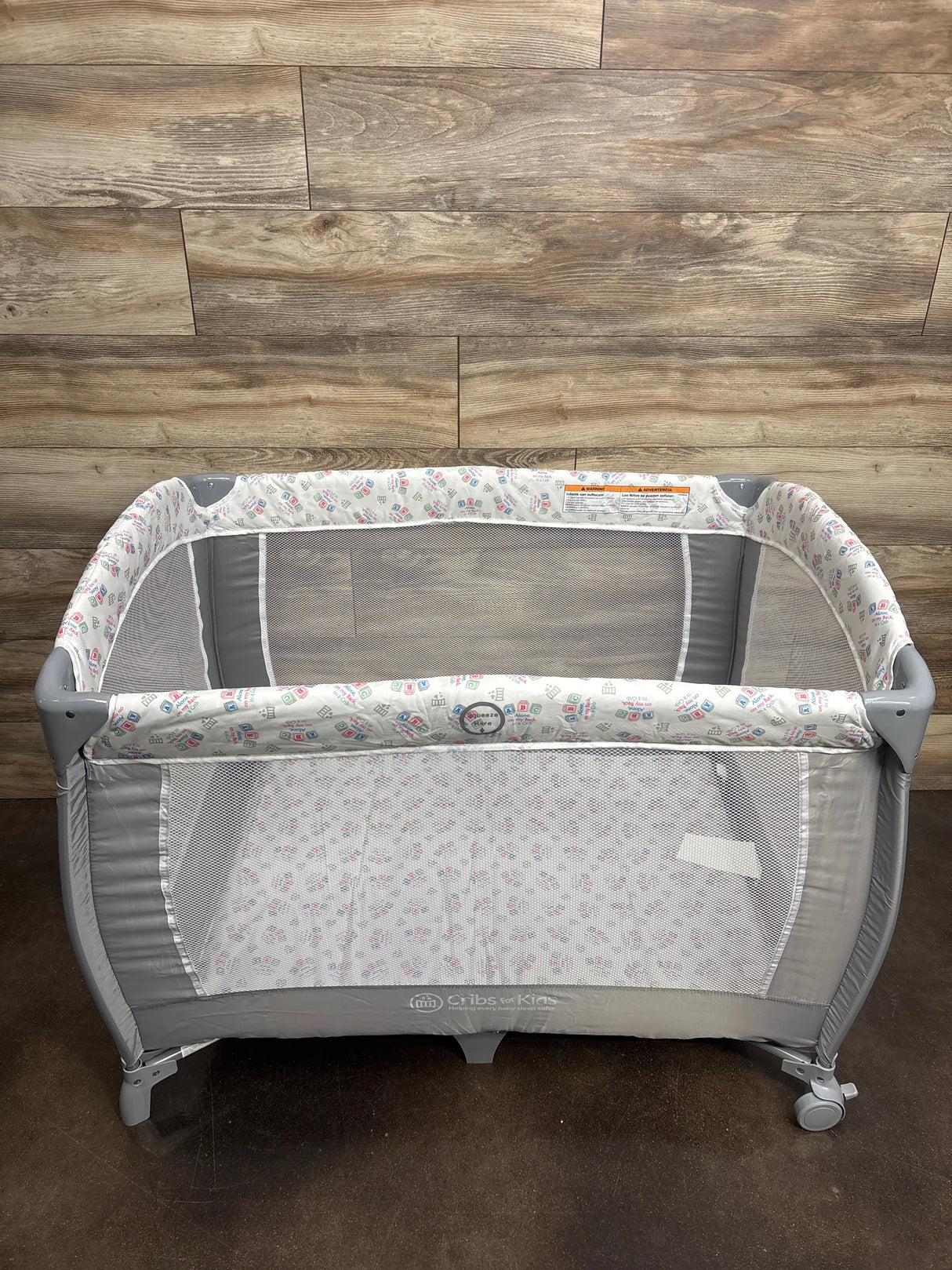 NEW Crib for Kids Playard, Grey