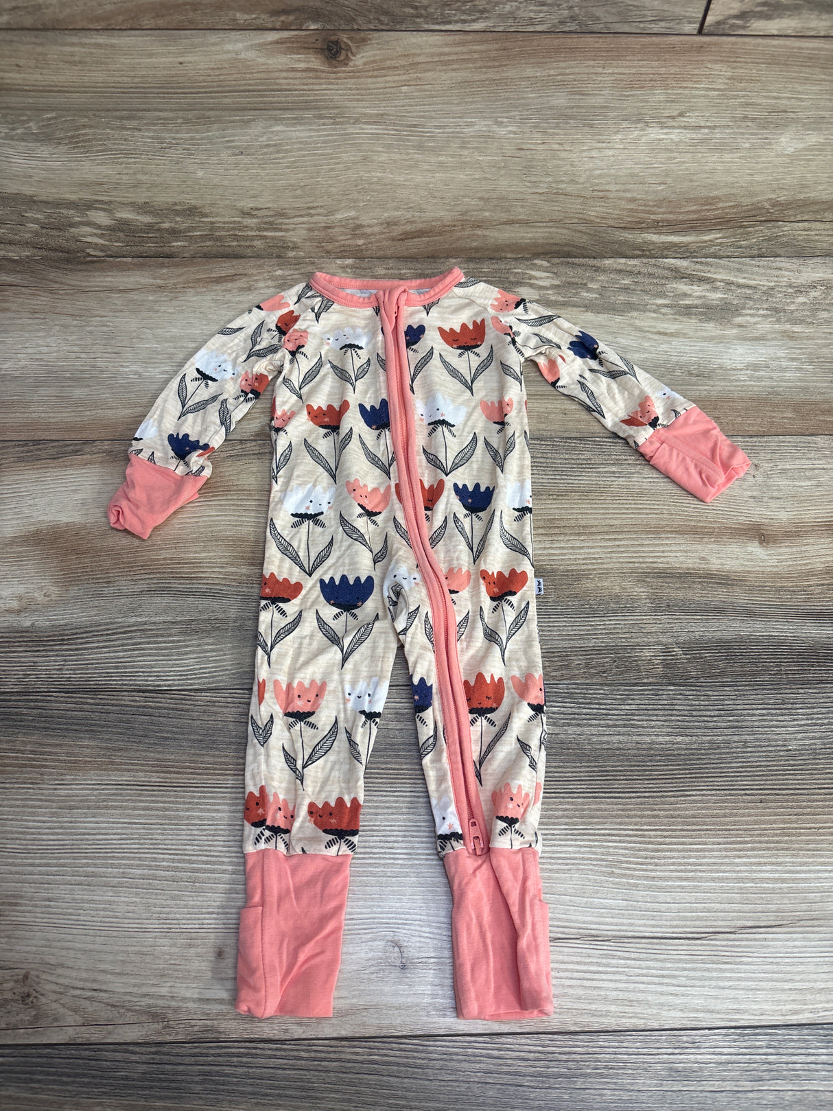 Little Sleepies Flower Friends Zippy Beige sz 0-3m