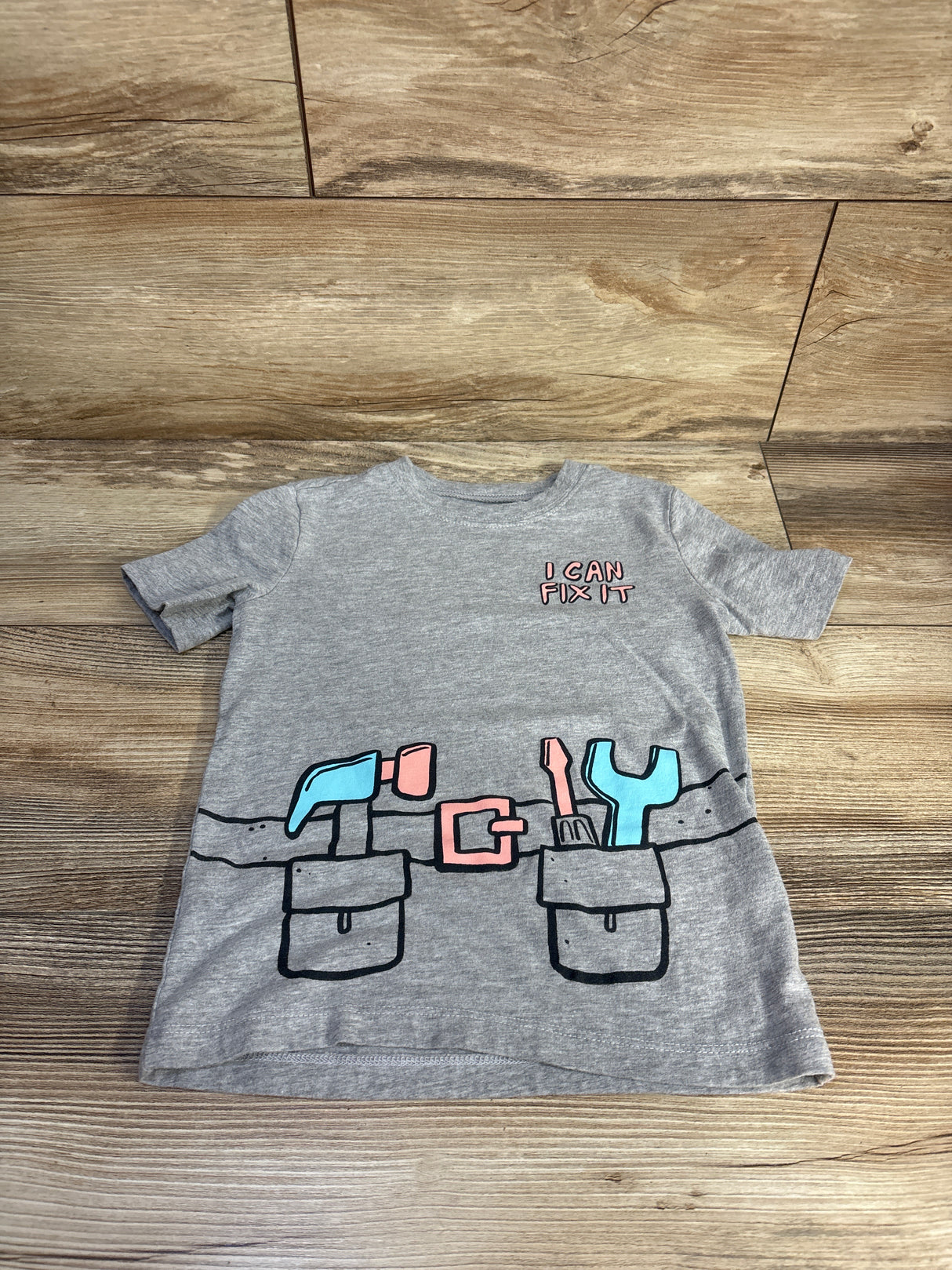 Carter's I Can Fix It Shirt Grey sz 3T