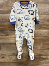 Carter's Football Blanket Sleeper White sz 12m - Me n Mommy To Be
