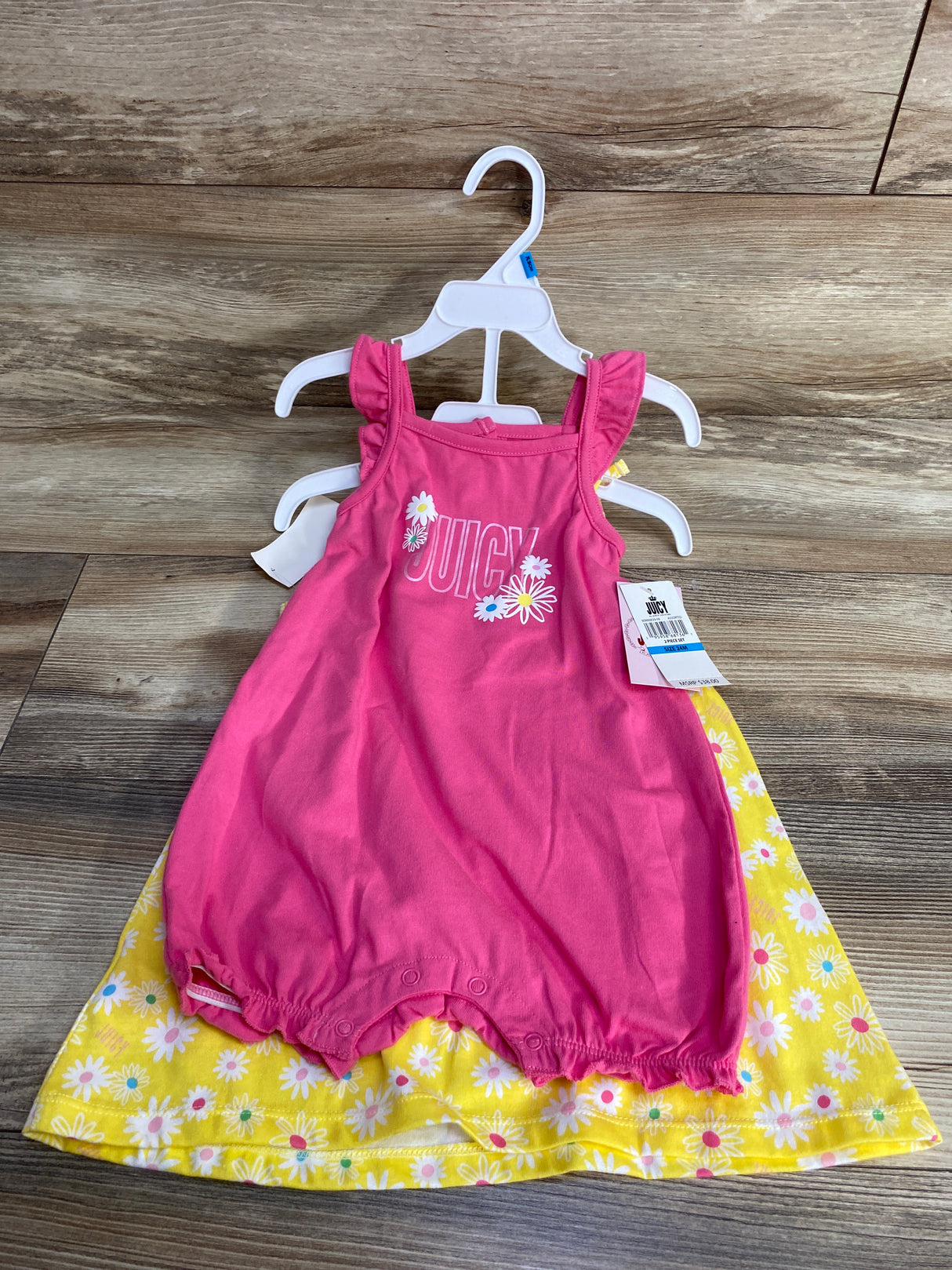 NEW Juicy Couture Ruffle Romper & Dress Set sz 24m