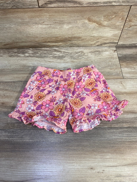 Cat & Jack Floral Ruffled Shorts Pink sz 4T - Me n Mommy To Be