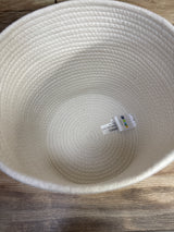 The Big One Jute Rope Storage Tote - Smiley Face