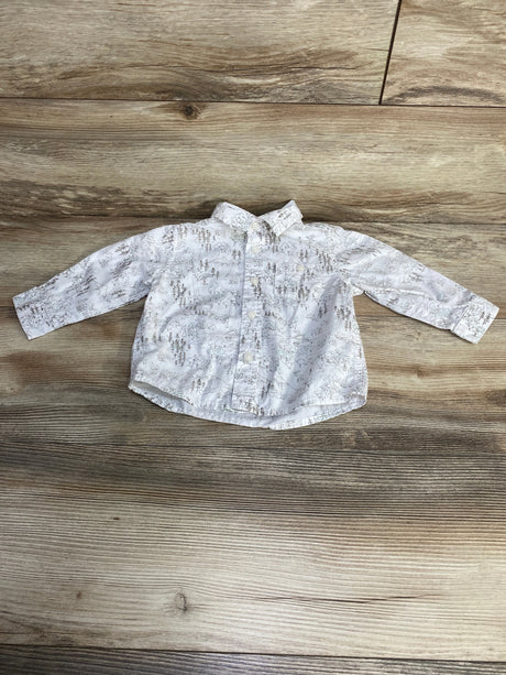 Gymboree Scenic Button-Up Shirt White sz 12-18m - Me n Mommy To Be