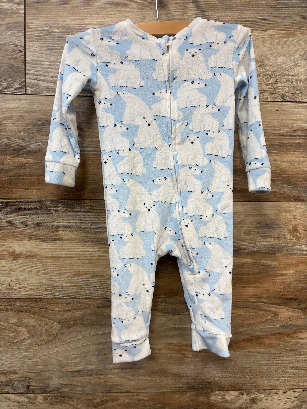 Wondershop Polar Bear Blanket Sleeper Blue sz 6-9m