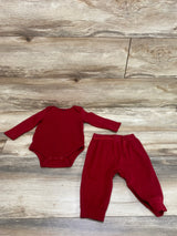 Banana Republic Bodysuit & Pant Set Red sz 6-12m