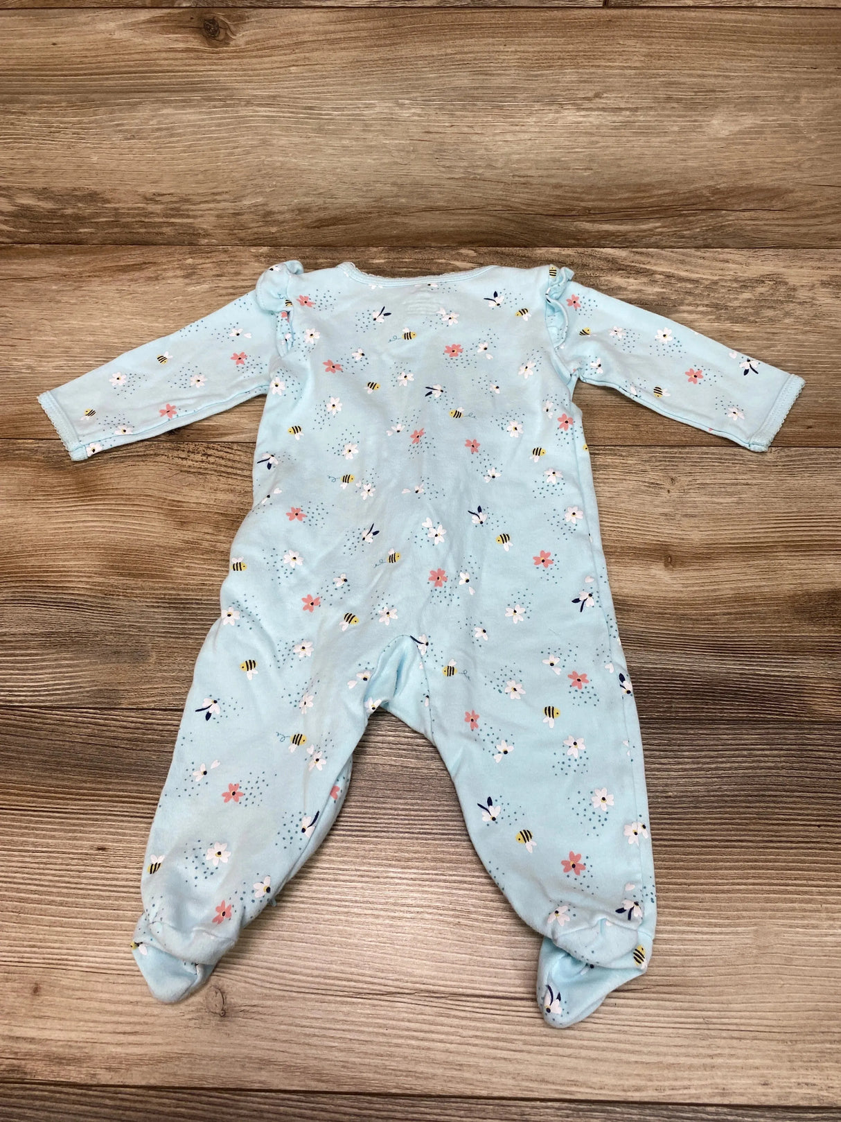 Carter's Floral & Bee Sleeper Blue sz 6m